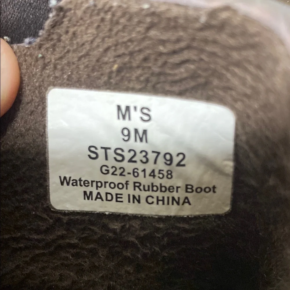 Sperry‎ Black and Brown Cold Bay Chukka Rubber Duck Boots size men’s 9